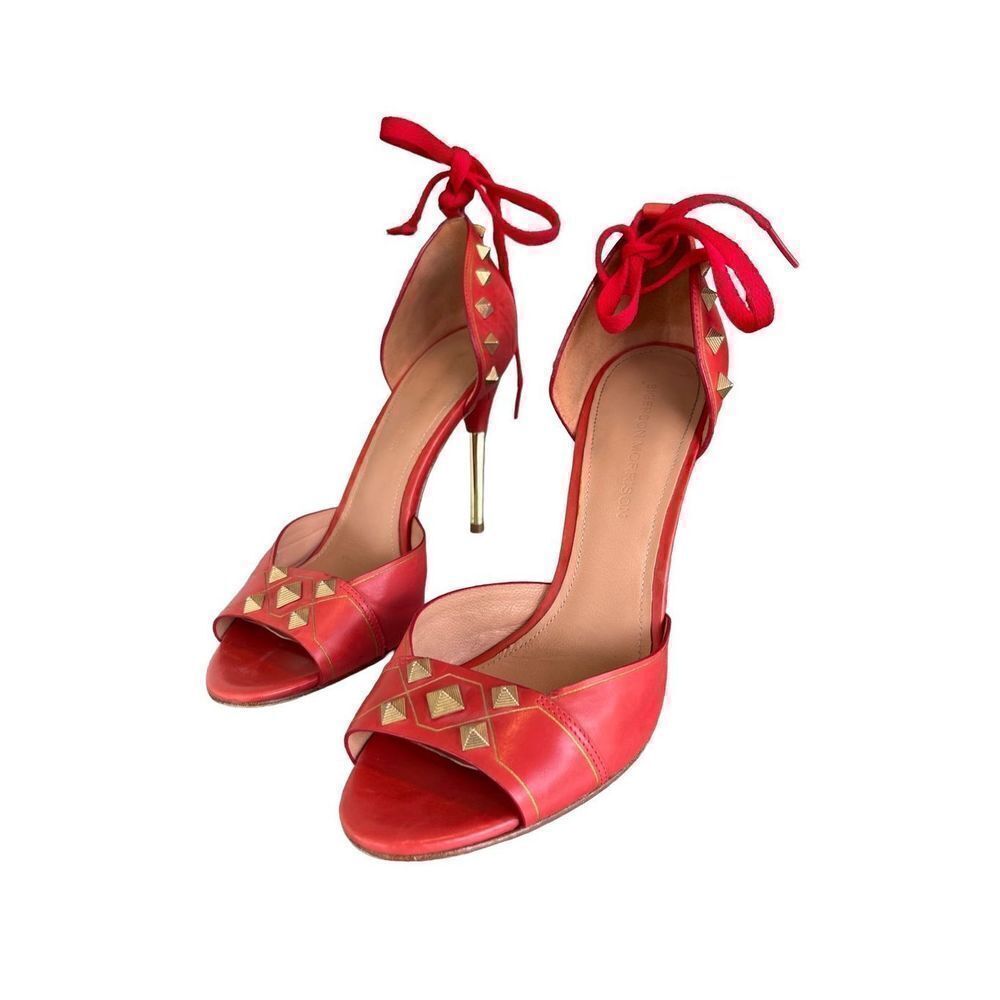 Sigerson Morrison vero cuoio red sandals